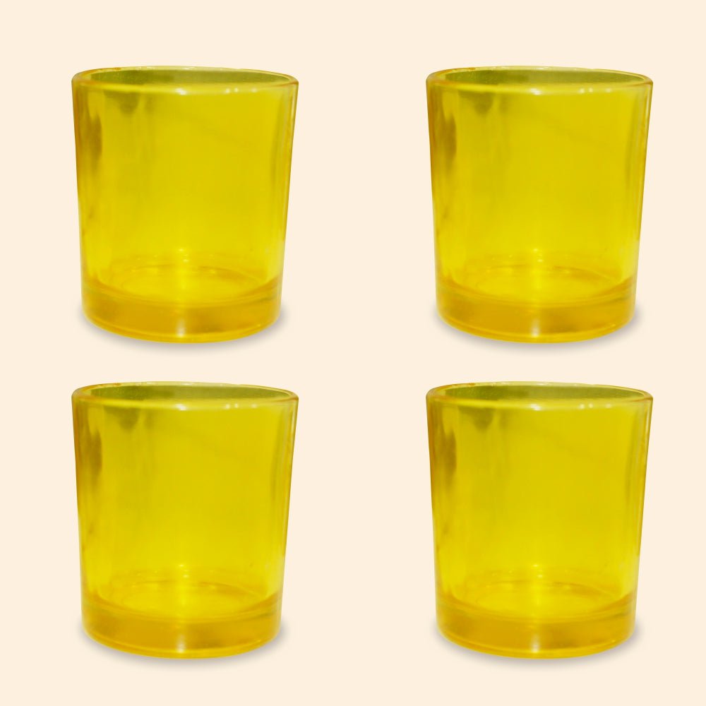 Shoprythm Packaging,Cosmetic Jar Yellow Glass Candle Jar